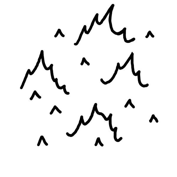 File:BW - mountains with smaller jagged mountains.png